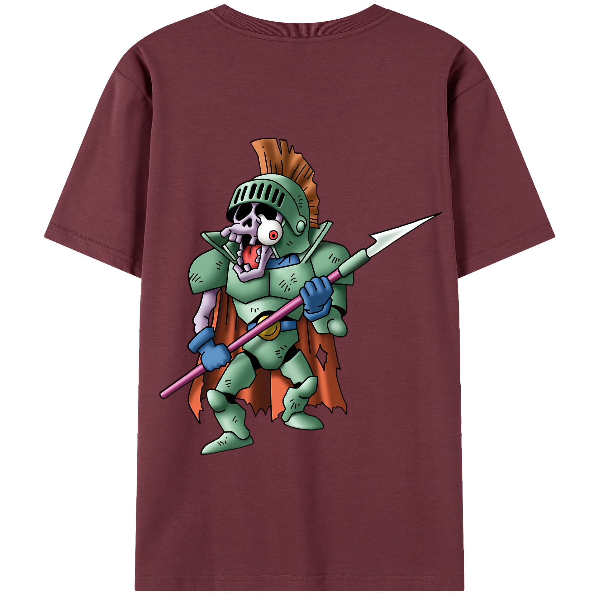 （画像用） ドラゴンクエスト Doragon Kuesuto Dragon Quest 綿100％半袖Tシャツ（背面プリント）